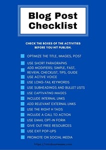 Blog post checklist new